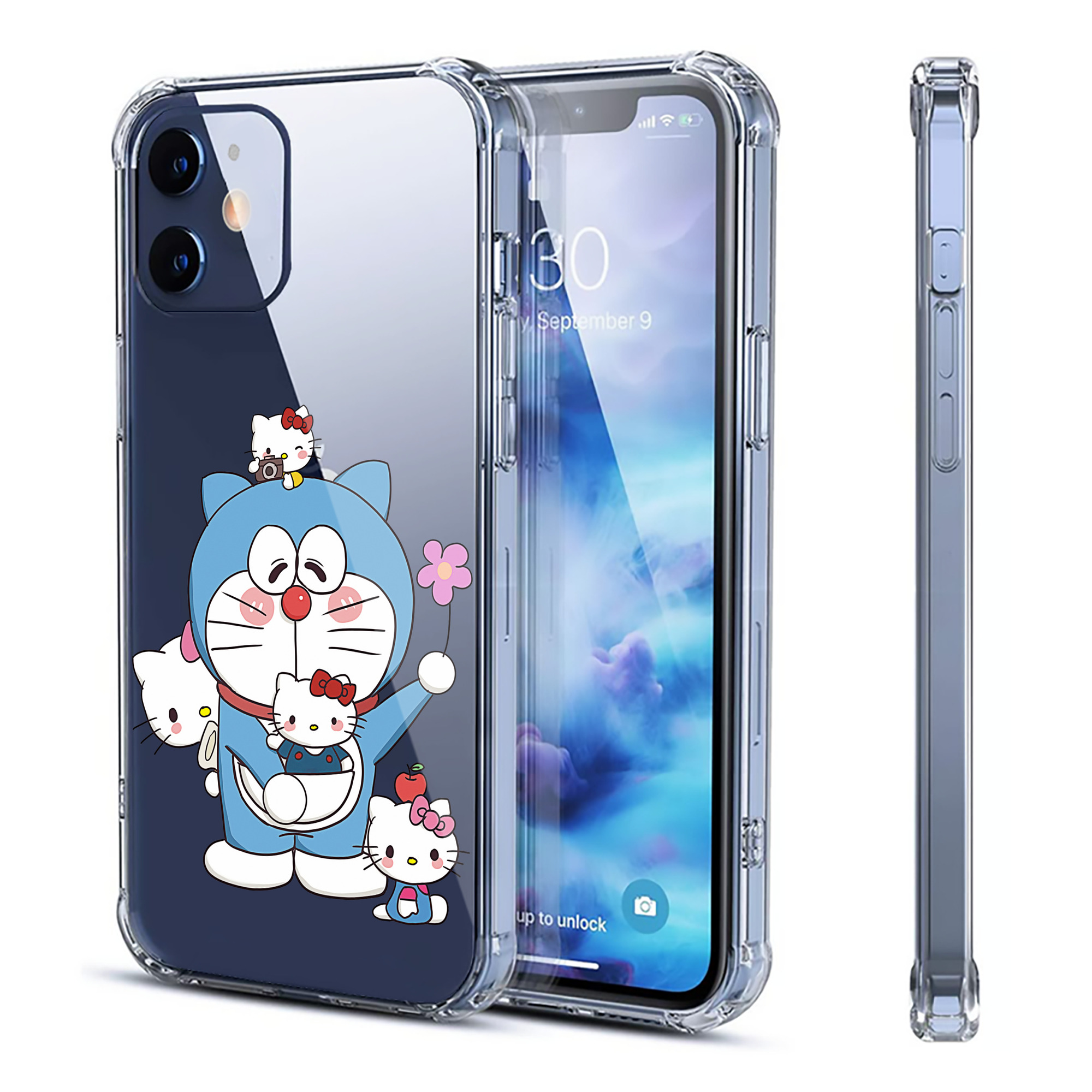 （画像用） ドラえもん Doraemon 【iPhone 12シリーズ対応】透明スマホケース（クリアソフトケース）